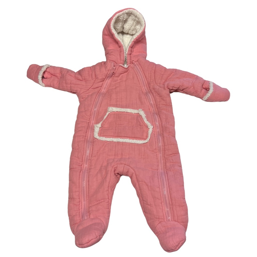 First Impressions pink bunting suit
